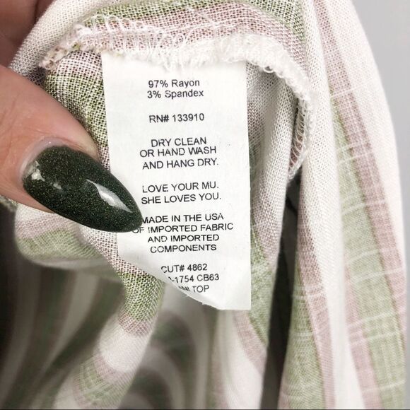 SHOW ME YOUR MUMU | Ulani Asymmetrical Striped Top One Shoulder Ciao Bella XS - Picture 7 of 10